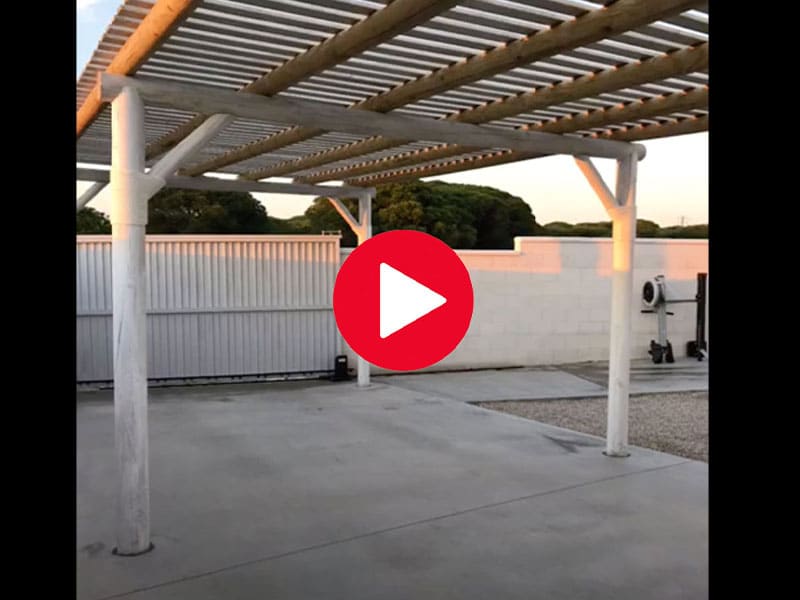Vídeo colocación pérgola de madera