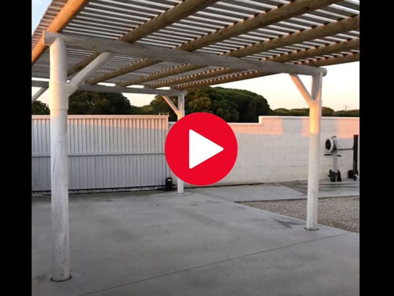 Vídeo instalación pérgola de madera