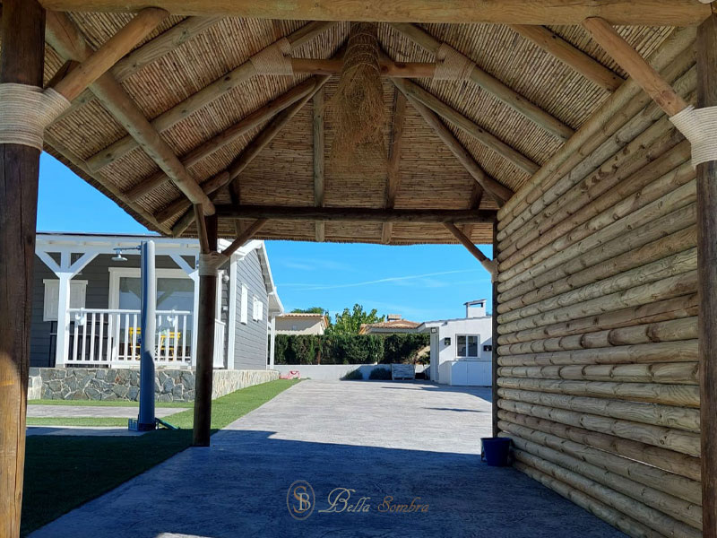 Palapa Junco Africano escalonado e impermeabilizada